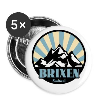 Brixen Südtirol - Buttons groß 56 mm (5er Pack) - Weiß - Vorne