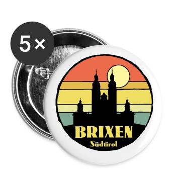 Brixen Südtirol - Buttons groß 56 mm (5er Pack) - Weiß - Vorne