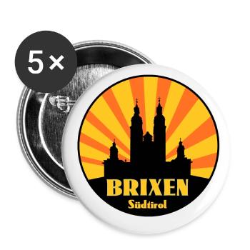 Brixen Südtirol - Buttons groß 56 mm (5er Pack) - Weiß - Vorne