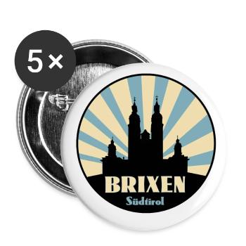 Brixen Südtirol - Buttons groß 56 mm (5er Pack) - Weiß - Vorne