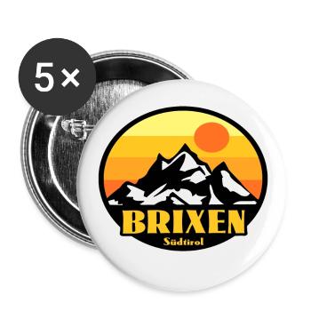 Brixen Südtirol - Buttons groß 56 mm (5er Pack) - Weiß - Vorne