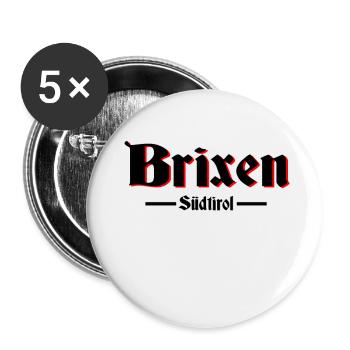 Brixen Südtirol - Buttons groß 56 mm (5er Pack) - Weiß - Vorne
