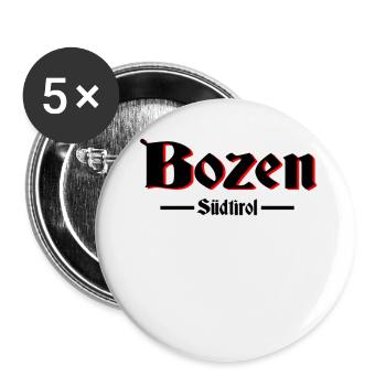 Bozen Südtirol - Buttons groß 56 mm (5er Pack) - Weiß - Vorne