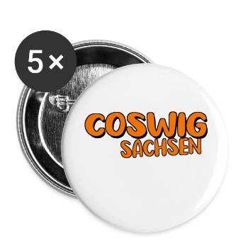 Coswig - Buttons groß 56 mm (5er Pack) - Weiß - Vorne