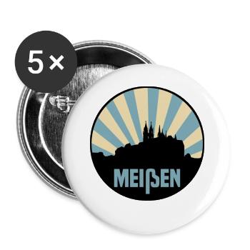 Meißen - Buttons groß 56 mm (5er Pack) - Weiß - Vorne