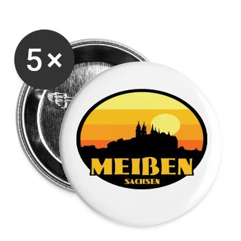 Meißen - Buttons groß 56 mm (5er Pack) - Weiß - Vorne