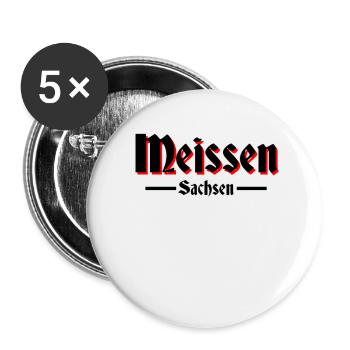 Meißen - Buttons groß 56 mm (5er Pack) - Weiß - Vorne