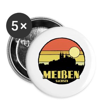 Meißen - Buttons groß 56 mm (5er Pack) - Weiß - Vorne