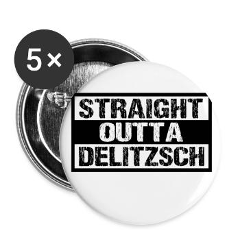 Delitzsch - Buttons groß 56 mm (5er Pack) - Weiß - Vorne