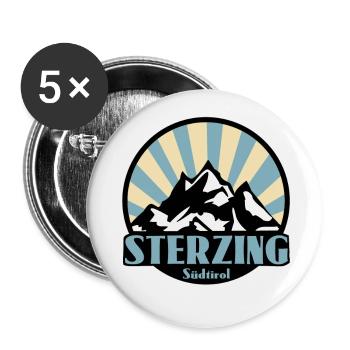 Sterzing Südtirol - Buttons groß 56 mm (5er Pack) - Weiß - Vorne