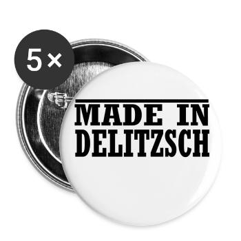 Delitzsch - Buttons groß 56 mm (5er Pack) - Weiß - Vorne
