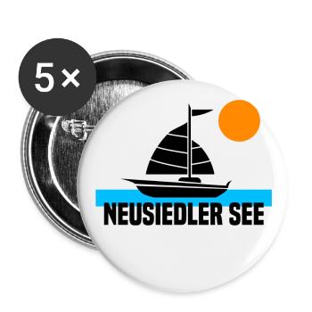 Neusiedler See - Buttons groß 56 mm (5er Pack) - Weiß - Vorne