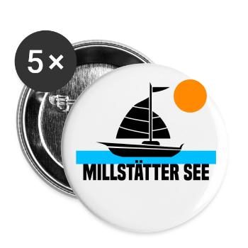 Millstätter See - Buttons groß 56 mm (5er Pack) - Weiß - Vorne