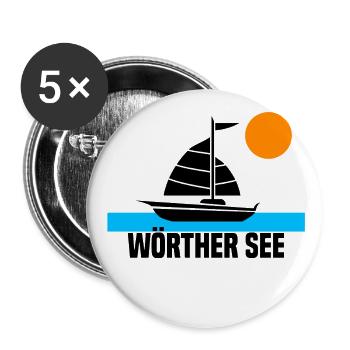 Wörther See - Buttons groß 56 mm (5er Pack) - Weiß - Vorne