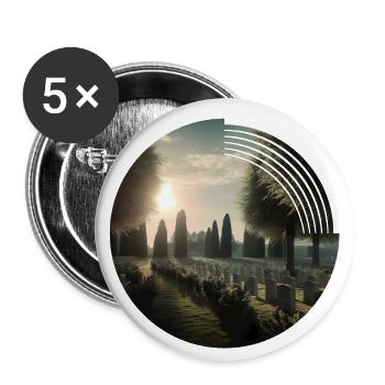 Arrêtez les guerres dans ce monde ! - Lot de 5 grands badges (56 mm) - blanc - Devant