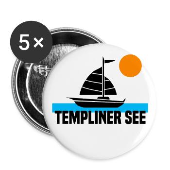 Templiner See - Buttons groß 56 mm (5er Pack) - Weiß - Vorne