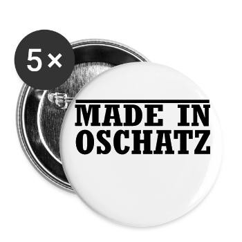 Oschatz - Buttons groß 56 mm (5er Pack) - Weiß - Vorne