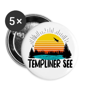 Templiner See - Buttons groß 56 mm (5er Pack) - Weiß - Vorne