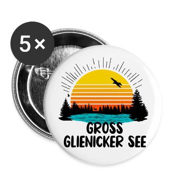 Groß Glienicker See 04 - Buttons groß 56 mm (5er Pack) - Weiß - Vorne