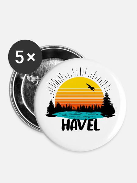 Havel - Buttons groß 56 mm (5er Pack) - Weiß
