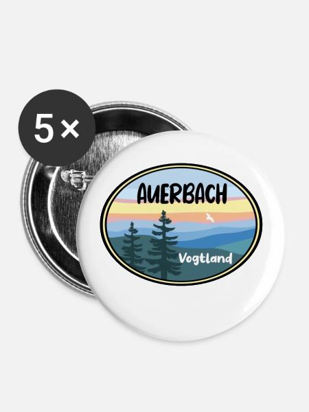 Auerbach - Buttons groß 56 mm (5er Pack) - Weiß