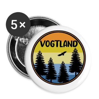 Vogtland - Buttons groß 56 mm (5er Pack) - Weiß - Vorne