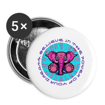 Dreams come true: Awaken the power within you! - Buttons large 2.2''/56 mm (5-pack) - white - Front