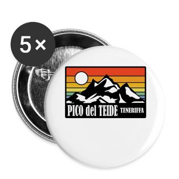 Pico del Teide - Buttons large 2.2''/56 mm (5-pack) - white - Front