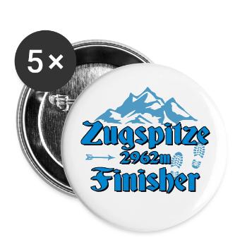 Zugspitze 2023 finisher - Buttons groß 56 mm (5er Pack) - Weiß - Vorne