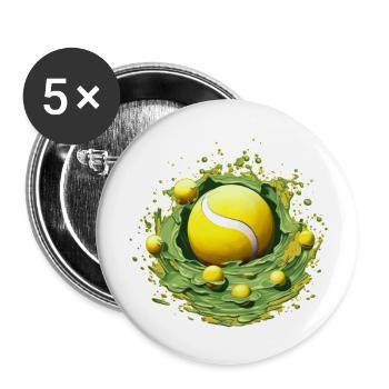 Tennis ball - Buttons large 2.2''/56 mm (5-pack) - white - Front