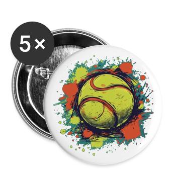 Tennis ball - Buttons large 2.2''/56 mm (5-pack) - white - Front