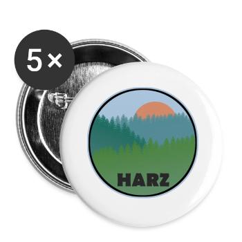 Harz - Buttons groß 56 mm (5er Pack) - Weiß - Vorne