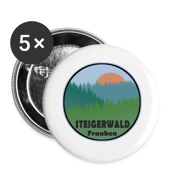 Steigerwald - Buttons groß 56 mm (5er Pack) - Weiß - Vorne