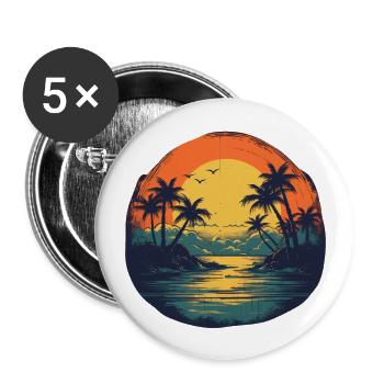 Beach - Buttons large 2.2''/56 mm (5-pack) - white - Front