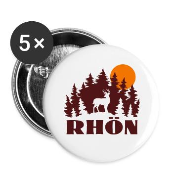 Rhön - Buttons groß 56 mm (5er Pack) - Weiß - Vorne