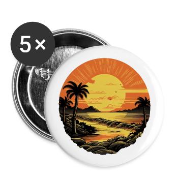 Beach - Buttons large 2.2''/56 mm (5-pack) - white - Front