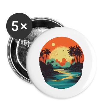 Beach - Buttons large 2.2''/56 mm (5-pack) - white - Front