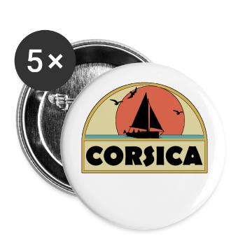 Corsica - Buttons large 2.2''/56 mm (5-pack) - white - Front
