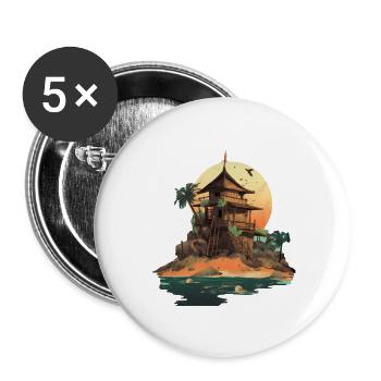 Beach - Buttons large 2.2''/56 mm (5-pack) - white - Front