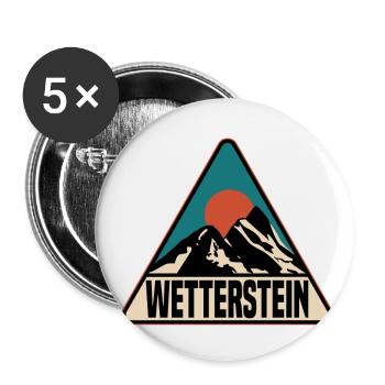 Wetterstein - Buttons groß 56 mm (5er Pack) - Weiß - Vorne