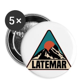 Latemar - Buttons groß 56 mm (5er Pack) - Weiß - Vorne