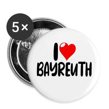 Bayreuth - Buttons groß 56 mm (5er Pack) - Weiß - Vorne