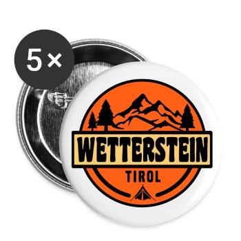 Wetterstein - Buttons groß 56 mm (5er Pack) - Weiß - Vorne
