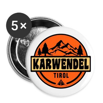 Karwendel - Buttons groß 56 mm (5er Pack) - Weiß - Vorne
