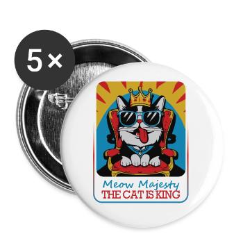 Royal Hangover - Buttons large 2.2''/56 mm (5-pack) - white - Front