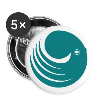 Octopus Octopus Squid Logo graphique Maritime Cool - Lot de 5 grands badges (56 mm) - blanc - Devant