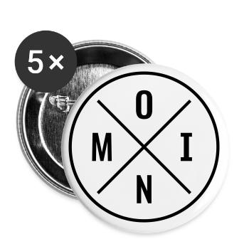 Moin - Buttons groß 56 mm (5er Pack) - Weiß - Vorne