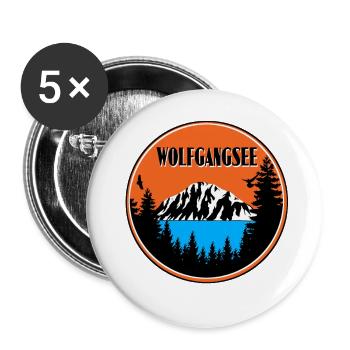 Wolfgangsee - Buttons groß 56 mm (5er Pack) - Weiß - Vorne