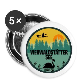Vierwaldstättersee - Buttons groß 56 mm (5er Pack) - Weiß - Vorne