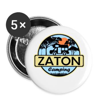 Zaton Camping - Buttons groß 56 mm (5er Pack) - Weiß - Vorne